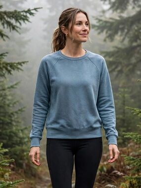 32 Degrees Heat Sweatshirt Womens XS Blue Long Sleeve Raglan Crew Base Layer